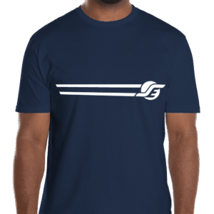 T-Shirt - SE Stripe Logo - Blue