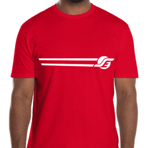 T-Shirt - SE Stripe Logo - Red